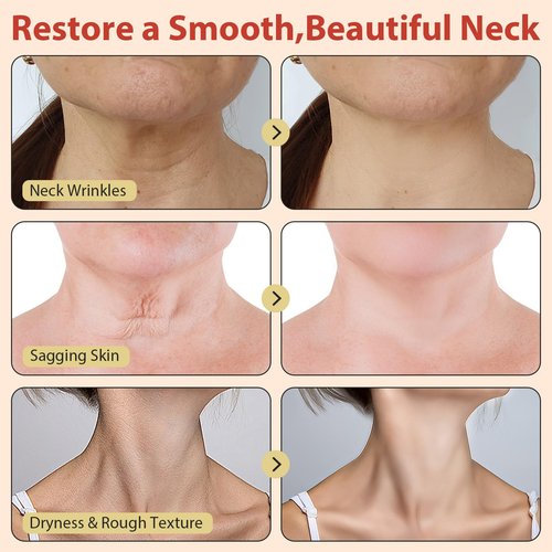 NQINQI AH-8 Firming Neck Cream with Roller - Neck and Chest Firming Cream to Lift, Tighten & Smooth Sagging Skin, Reduce Wrinkles & Hydrate for Youthful Neck, 4.23 Fl Oz