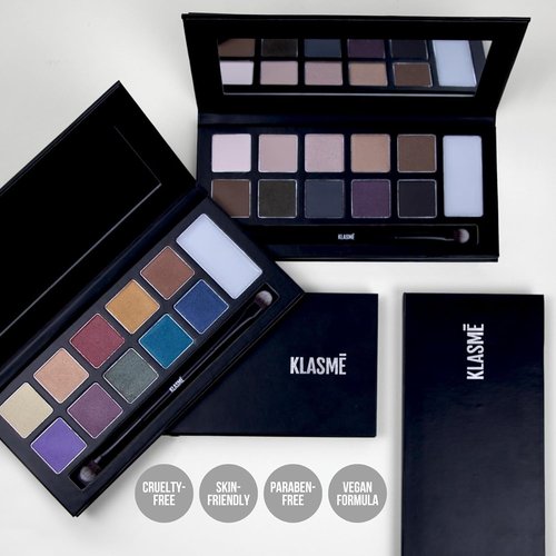Klasme Dark Night Eyeshadow Palette - 10 High-Pigment Shades for Smoky Eyes | Matte & Shimmer Finishes