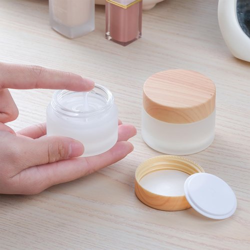 TkoYuHm 12-Pack White Matte Glass Bottles 1.67oz Cosmetic Containers for Skincare Travel-Friendly Refillable Leak-Proof Design