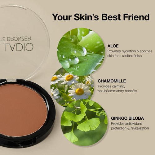 Palladio Matte Bronzer - Flawless Finish for All Skin Tones | No Tan Lines