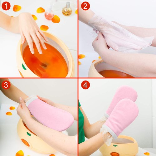 Sumind 600 Pcs Paraffin Wax Bags for Hands and Feet Disposable Paraffin Liners Bath Gloves Parafina Para Pies Y Manos Plastic Bags for Parafina Wax Machine Treatments