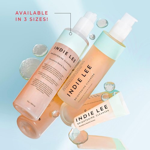 Indie Lee Brightening Facial Cleanser - Hydrating Makeup Remover & Exfoliating Face Wash for Dry Skin | 4.2oz