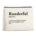 YeleY Funny Running Makeup Bag for Women, Runner Gift for Her, Inspirational Cosmetic Bag, Travel Toiletry Pouch with Zipper