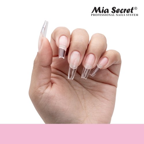 Mia Secret Soak off CLEAR Soft Gel Nail Tip MADE IN USA for Salon and DIY (Clear 140 Tips, Coffin)