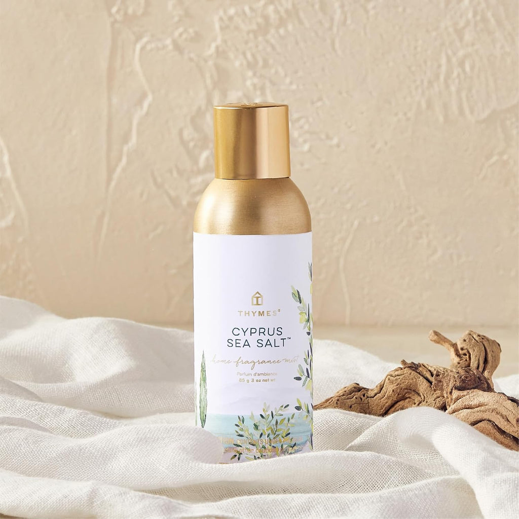 Thymes Cyprus Sea Salt Home Fragrance Mist - Refreshing Scent for a Relaxing Atmosphere | 3.0 oz