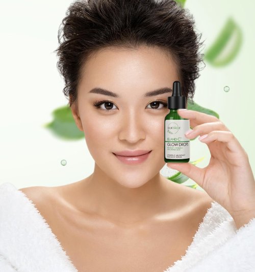 SILKTÁGE Island C Glow Drops - Anti Aging Soursop Vitamin C Face Serum with Hyaluronic Acid & Bitter Melon - Evens Skin Tone, Wrinkles, 1 Fl Oz