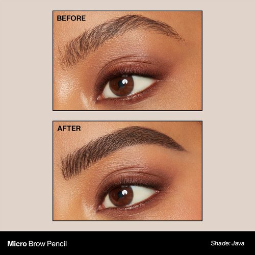 Morphe Micro Dual Eyebrow Pencil - Ultra-Precise Dual-Ended Brow Tool - Long-Lasting, Richly Pigmented Formula - Java (0.003 oz)
