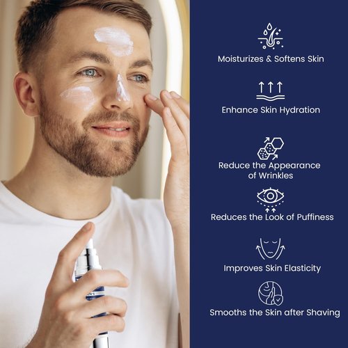 Uttse 6-in-1 Mens Face Moisturizer: Face Cream for Men - Reduce the Look of Eye Bags, Dark Circles, and Puffiness - Skin Care for Men - 1.7 fl oz - Made in Korea