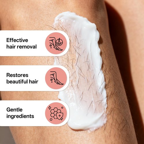 Facial Hair Removal Cream, Professional Depilatory Care Soothing Cream,Peach Infused Depilatory, Smooth Skin Treatment for Women & Men (Pack of 2)