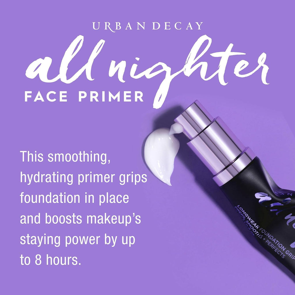 Urban Decay All Nighter Face Primer - Smoothing & Hydrating Makeup Base for All Skin Types, Paraben-Free & Vegan