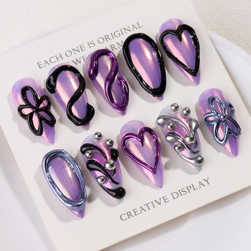 Fcozpjk 3D Gel Nail Art Kit – No Wipe Black and Clear Sculpting Gel for Embossing Painting Design with Gold Silver Chrome Powder 3D Liner Gels Flowers Carving Modeling Decor Salon Supplies 15ML 2PCS