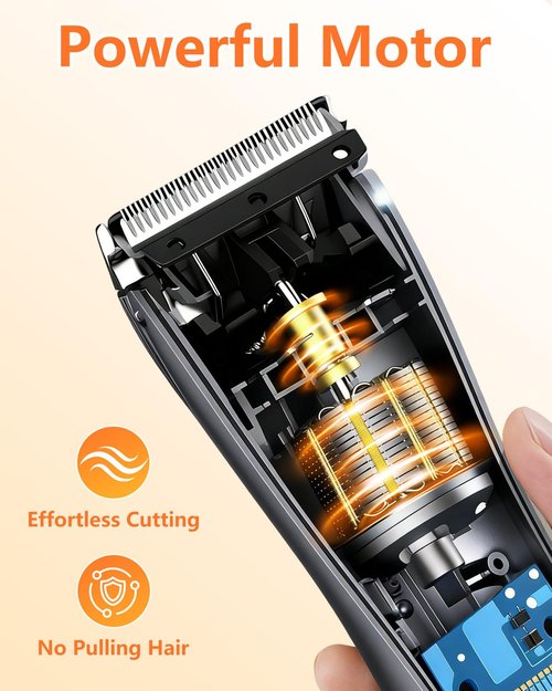 Lumiflexa Body Hair Trimmer, LED Display, 6500 RPM Motor Manscaper for Men, 3 Adjustable Combs, USB & Dock Charging, IPX7 Waterproof Body Hair Groomers, Wet or Dry Use for Groin/Legs/Chest
