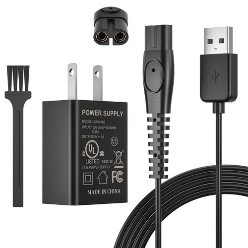 NFGEKT 5V Charger Fit for Philips Norelco OneBlade QP2724 MG5910, USB Charging Cord Fit for Wet & Dry Shavers & Trimmers, Compatible with Philips 2000 3000 7000 Series QP2834 MG7910 MG9510 Shavers