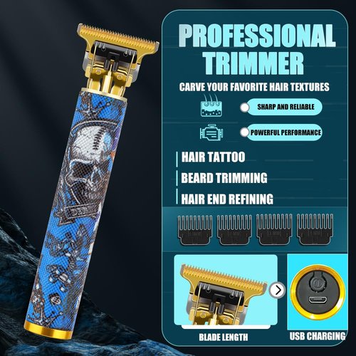 LQT Hair Clippers for Men, Professional Rechargeable Cordless Clippers for Men Electric Beard Trimmer Nose and Ear Hair Trimmer with Comb, Wrap, Bag, Men's Birthday Christmas Gifts
