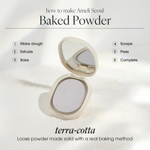 BAKED POWDER 003 MILKY VIOLET, Terra-Cotta Facial Powder, Crease-free, Smudge Free & Weightless Setting powder (6.2g, 0.014 oz.)