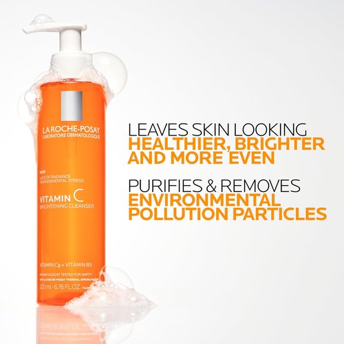 La Roche-Posay Vitamin C Face Wash - Gentle Foaming Cleanser with Vitamin Cg & B3, 200ml