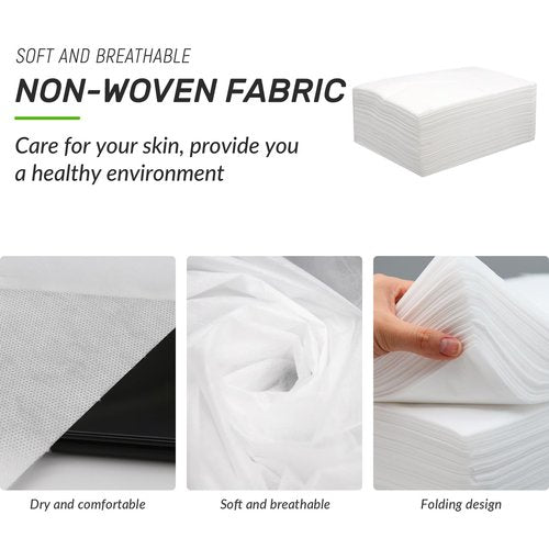 Tvvcalk 50pcs Massage Table Sheets, Disposable Bed Sheets Soft Non woven Fabric Spa Bed Sheets Breathable For Massage Beauty Salon Eyelash Wax Tattoo Bed Covers, 31" x 71" White
