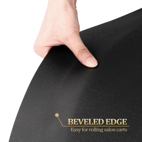 OmySalon Salon Mat for Hair Stylist Anti Fatigue, Thick Barber Chair Mats with Round Cutout Hair Salon Mats for Hairdresser Standing, Barbershop Beauty Spa Hairdressing Equipment