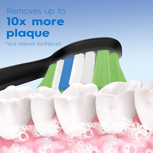 Philips Sonicare Replacement Brush Heads - Ultimate Care for ProtectiveClean 4100/5100/5300/6100 | 12 Count, Black