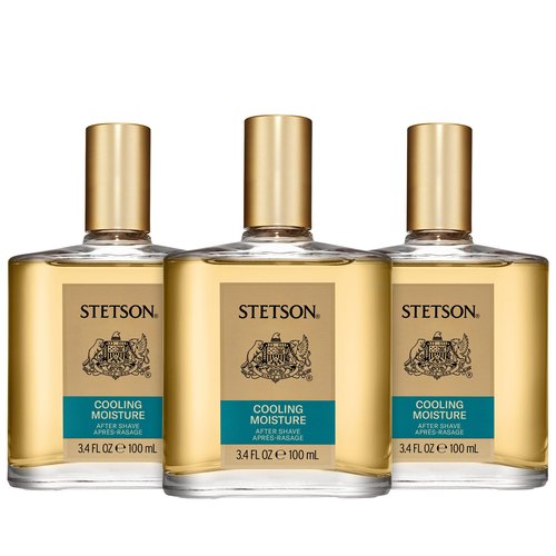 SCENT BEAUTY STETSON Original Cooling Moisture After Shave - Fragrance Notes of Citrus, Honey, and Sage - 3.4 Fl Oz - Pack of 3