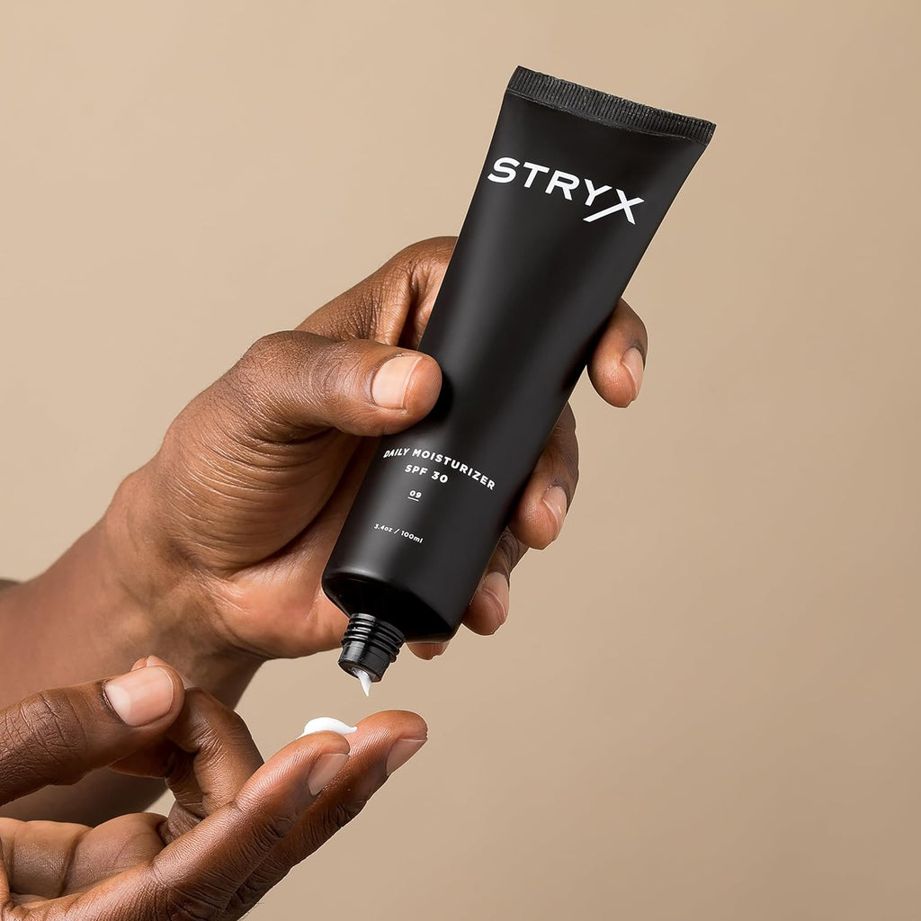 Stryx Men's Face Moisturizer - SPF 30 Unscented Ultra Sheer Sunscreen | Hydrating Anti-Aging Cream