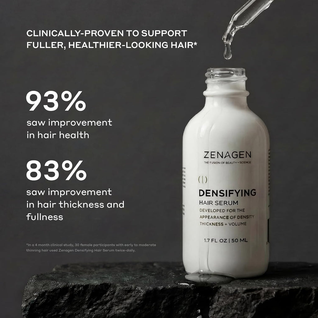 ZENAGEN Densifying Hair Serum - Boost Hair Density & Strengthen Follicles | Non-Greasy, Vegan Formula for All Hair Types