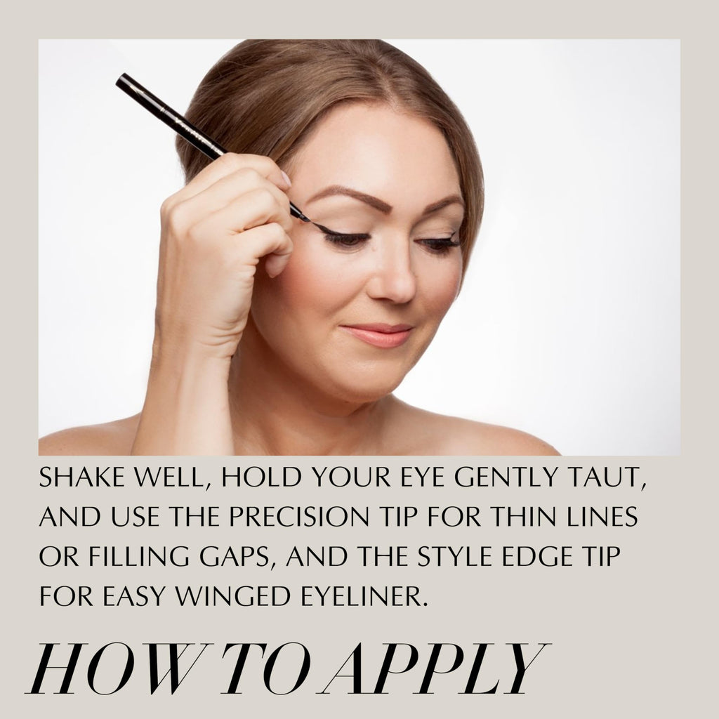 Xtreme Lashes Lash Densifying Liquid Eyeliner, Classic Black, Smudge-Resistant, Dual-Tip, Long-Lasting Make Up, Hypoallergenic, Safe for Eyelash Extensions