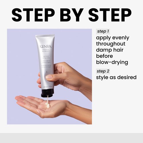 Kenra Professional Perfect Blowout 5 | Light Hold Styling Crème | Provides Thermal Protection | Increases All Over Body & Fullness | Lightweight Formula | All Hair Types | 5 fl. Oz (2-Pack)