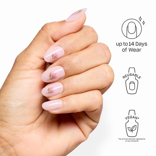 OPI On Point Press On Nails - Short Round, Squoval & Almond Styles | 30 Count with Glue | Long-Lasting & Reusable