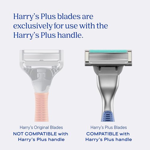 Harry's-PLUS Razor for Men - Premium Handle with Advanced Pivoting System - Shaving Kit in Clay