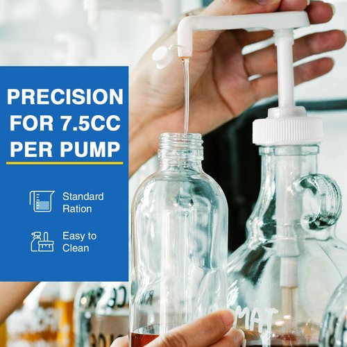 4Pcs Gallon Jug Syrup Pump Dispenser, 38-400 Leak Proof Pump for Gallon Jug - Lotion Shampoo Pump Cap Included, Fits 1 Gallon Bottle 64oz 128oz Shampoo Laundry Detergent Containers