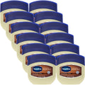 Vaseline Cocoa Butter Healing Jelly Travel-Size 12-Pack – Rich Moisturizing Ointment, Skin Protectant for Soothing Cracked, Dry Skin, 1.75 Oz Ea
