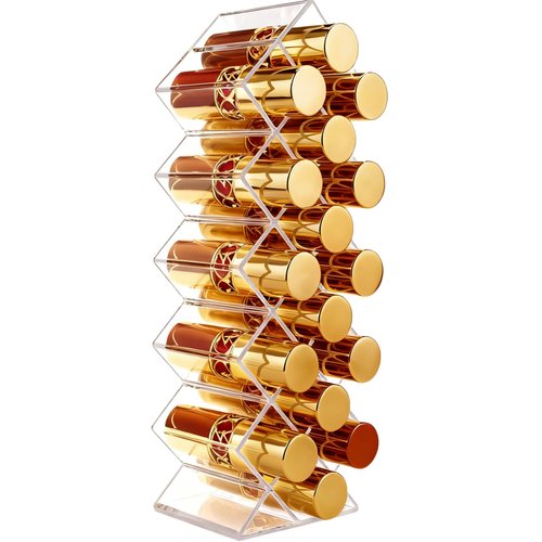 Nimiah Lipstick Holder Organizer for-Vanity - 16 Slots Lip Gloss Holder Clear Cosmetics Display Stand for Lip Stick Storage