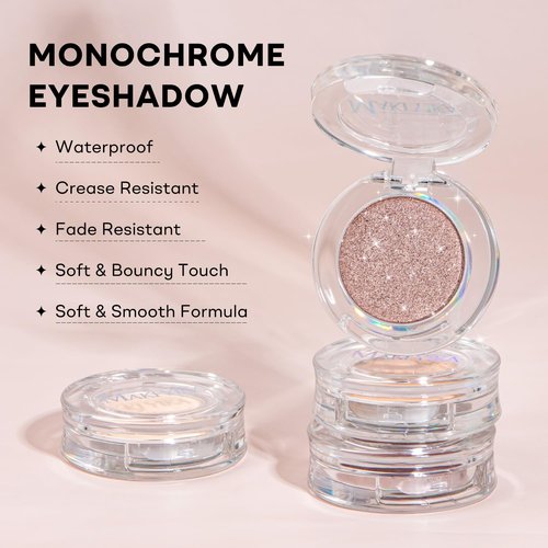 **MAKI YIKA White Matte Eye Shadow Palette - Pigmented Waterproof Makeup for Brown Eyes | Long-Lasting Formula**