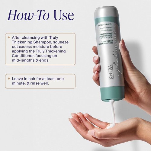 Kenra Platinum Thickening Conditioner - Volumizing Formula for Fuller-Looking Hair | Lightweight & Sulfate-Free | 8.5oz