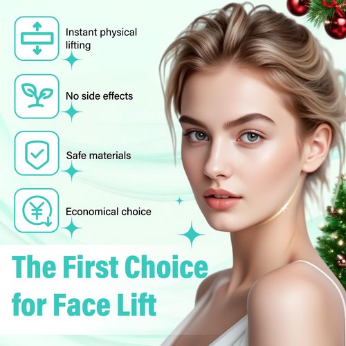 Neck Tape Lifting Invisible, Face Lift Tape Instant Facelift Under Makeup, V Edge Patches Skin Lifter Tapes for Turkey Neck, Loose Sagging Skin, Wrinkle, Jowl, Eye, Double Chin (1 Count (Pack of 280))