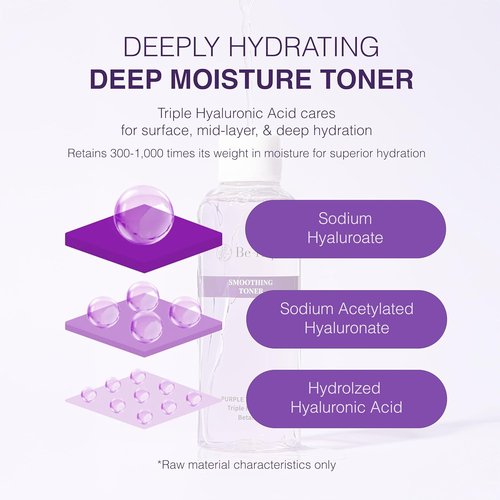 Be-Hope Vegan Luxury Smoothing Toner - Hydrating Facial Toner with Peptides & Panthenol | pH Balanced for Sensitive Skin - 200ml / 6.76 fl oz