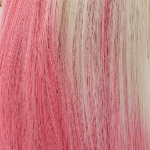 LUSHY BEAUTY Hair Synthetic Lace Front Wig Straight Super Long 28inch Dark Root Light Blonde Pink Ombre Heavy Density Heat Resistant Realistic Wig