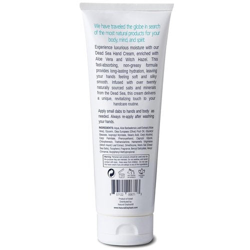 Natural Elephant Dead Sea Hand Cream - Soothing Formula with Minerals | 3.4 fl oz (Pack of 3)