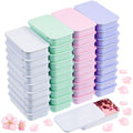 Norme 40 Pcs Small Slide Top Tin Lip Balm with Lids Rectangular Metal Containers for Lip Balm Candies Jewelry Crafts Pills Storage Kit (Macaron,2.36 x 1.38 x 0.39 Inch)