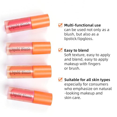 Liquid Blush | Long-Lasting, Blendable Formula for High-Pigment Color - 03 Pink Rose, 0.2 Ounce