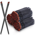 meekoo 150 Pcs Eyebrow Tint Disposable Angled Eyebrow Brushes Eyeliner Makeup Soft Cosmetic Blending Slanted Disposable Concealer Eyeshadow Brushes for Women Girl, Black
