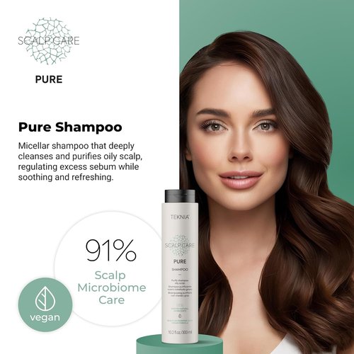 Lakmé Teknia Scalp Care Pure Shampoo - Purifying Formula for Oily Scalp | 10.2 Fl Oz