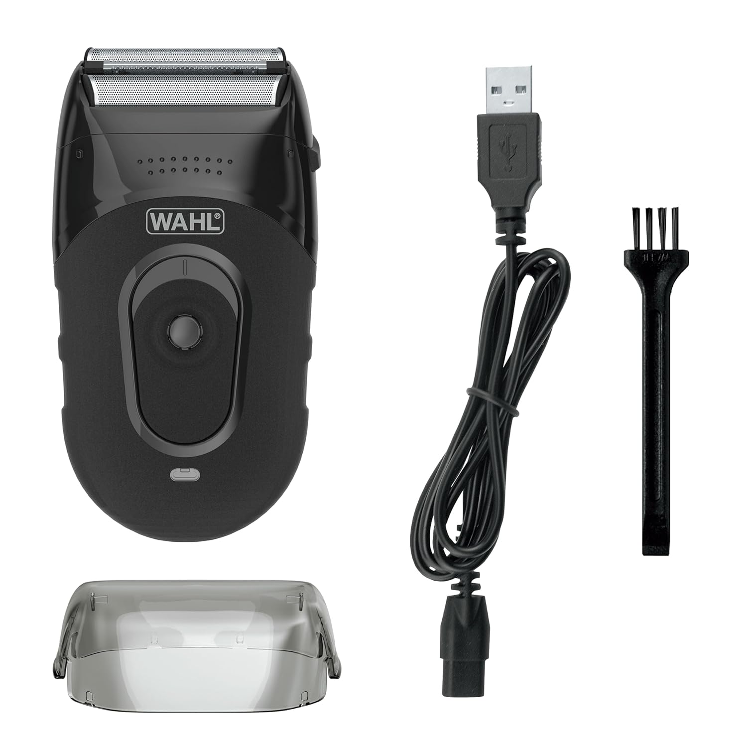 Wahl Compact Rechargeable Lithium Ion Shaver Kit - Hygienic Rinseable Foils & Dual Flexible Contours