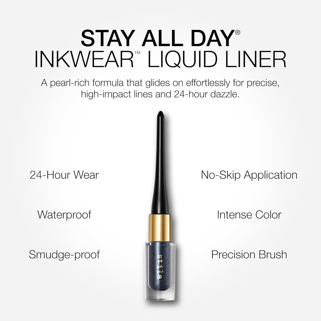 STAY ALL DAY Inkwear Liquid Eye Liner - Long-Lasting, Smudge-Proof Formula | Black