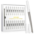 Dermaplaning Tool for Face Exfoliation, with 20 Replaceable Blades, Facial Shaver/Eyebrow Razor, Peach Fuzz Removal Eyebrow Shaper for Women, Easy to Use Dermaplaner Help Exfoliate and Smooth Skin