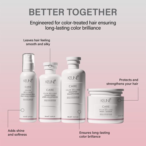 Keune Care Color Brillianz Leave-In Spray, Color-Safe & UV-Protecting Leave-In Treatment for Color-Treated Hair, 4.7 Fl Oz