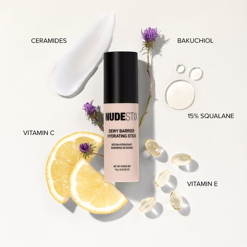 Nudestix Dewy Barrier Hydrating Stick – On-the-Go Moisture Balm with Ceramides, Squalane, Bakuchiol & Vitamin C | Hydrates, Brightens & Smooths Skin | Clean, Vegan & Travel-Friendly