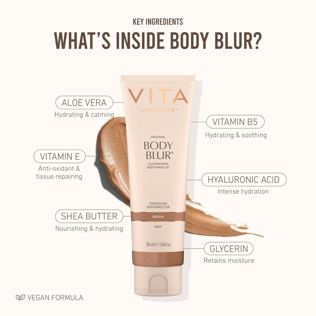 Vita Liberata Body Blur - Flawless Leg and Body Makeup for Radiant Glow | Skin Perfecting Foundation