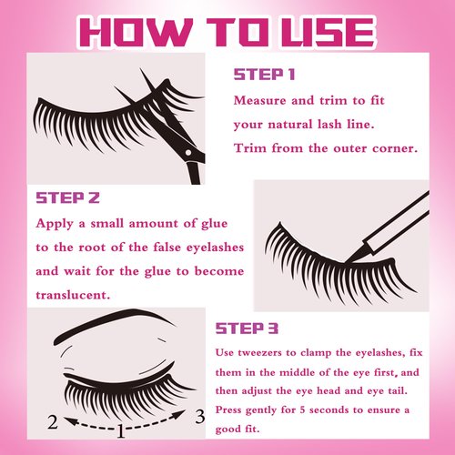 False Eyelashes Faux Mink Lashes Cat-Eye Look 18MM Wispy Long 3D Volume Fake Eyelash Strips 14 Pairs Pack,by INSPEAUTY